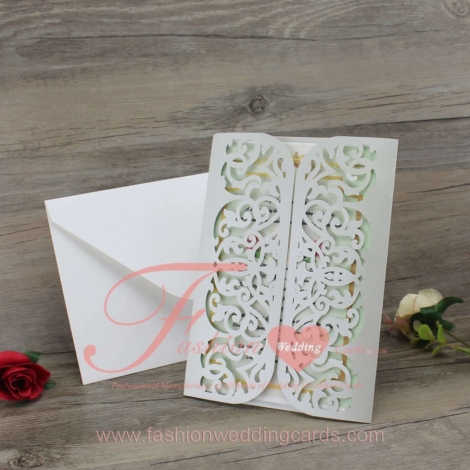 Open Gate Silver Wedding Invitations Free Templates